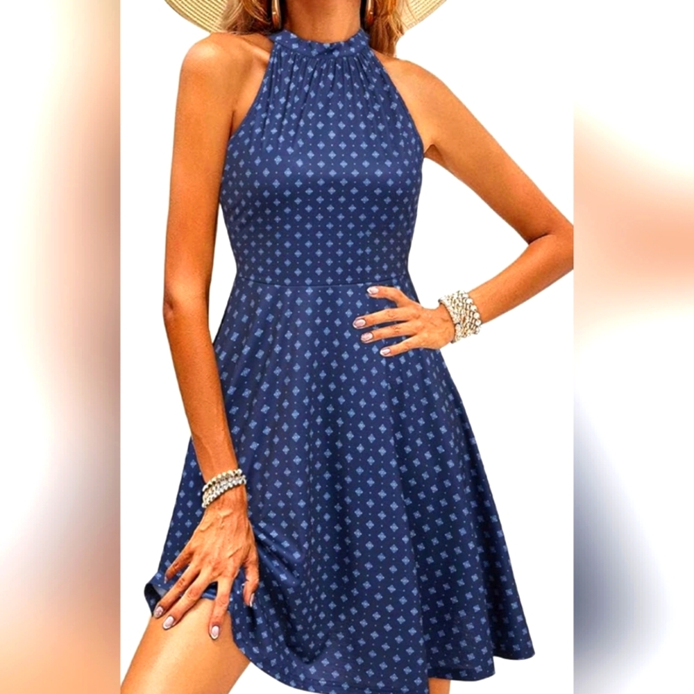 Halter neck summer sundress